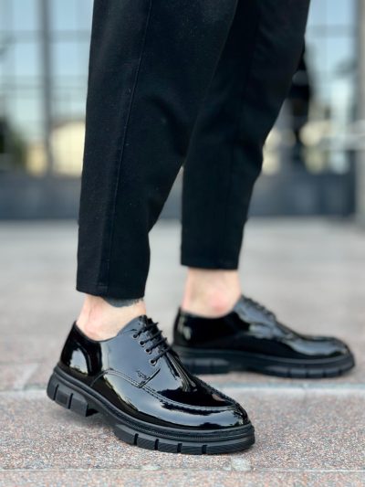 BA0237 Bağcıklı Rugan Klasik Yüksek Taban Casual Erkek Ayakkabı